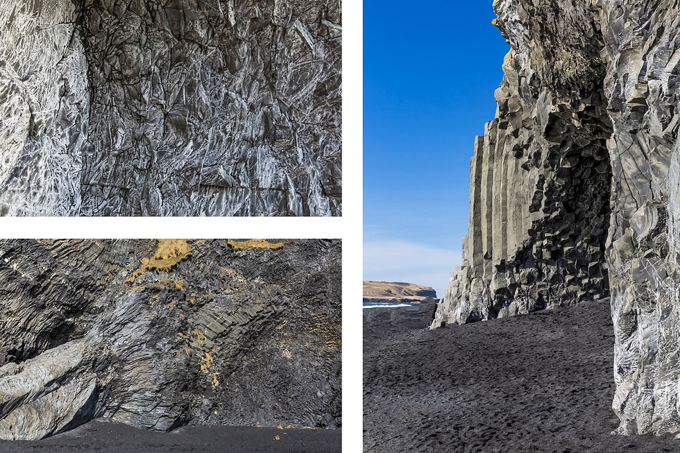 Reynisfjara, schwarzer Strand, Island, Reynisdrangar, Seespitzen, Sneaker-Wellen, Südküste, Ausflug, Naturschauspiel, Must-See, Sehenswürdigkeit