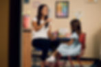 Girl receiving therapy from a Speech-Language therapist