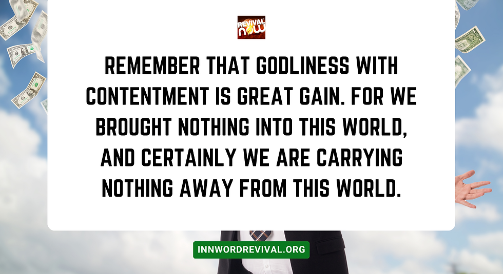 1 Timothy 6 : 8