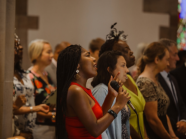 Choir singing at wedding