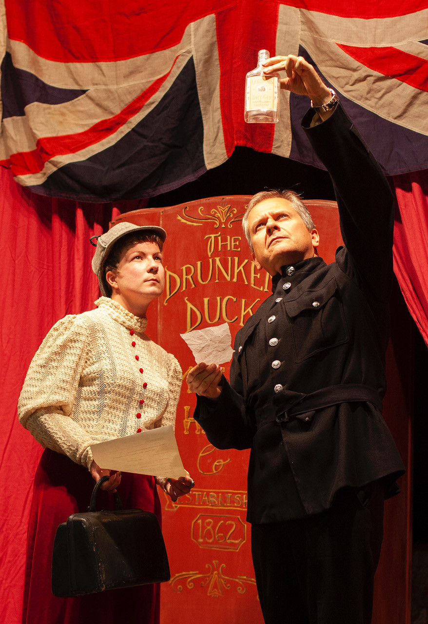 Julie Nye plays Shirley Holmes alongside Simon Charles in Murder at the Music Hall.