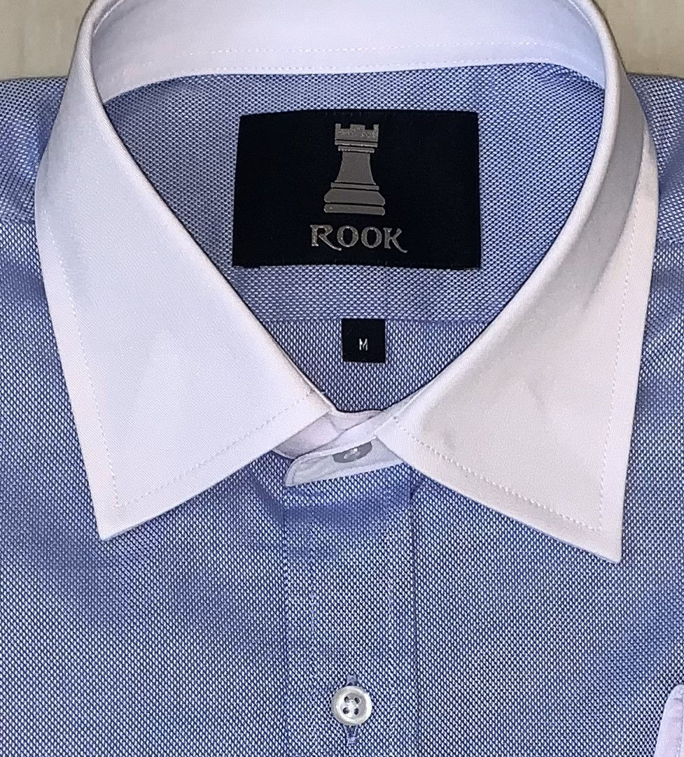 ROOK 100% cotton Classic Men's Shirt, Winchester shirt, stylish, office wear, party wear, casual, formal wear, for all occasions - sky blue