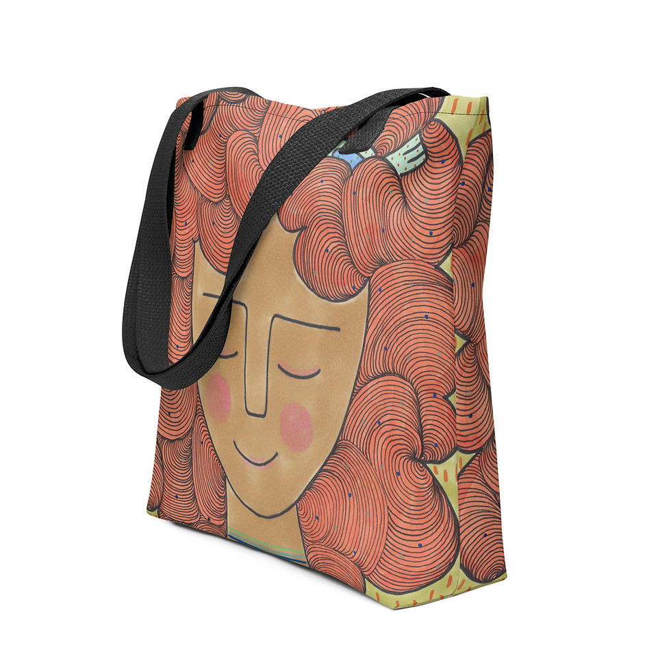 Thumbnail: Dreamy Tote Bag - Hand Drawn Design