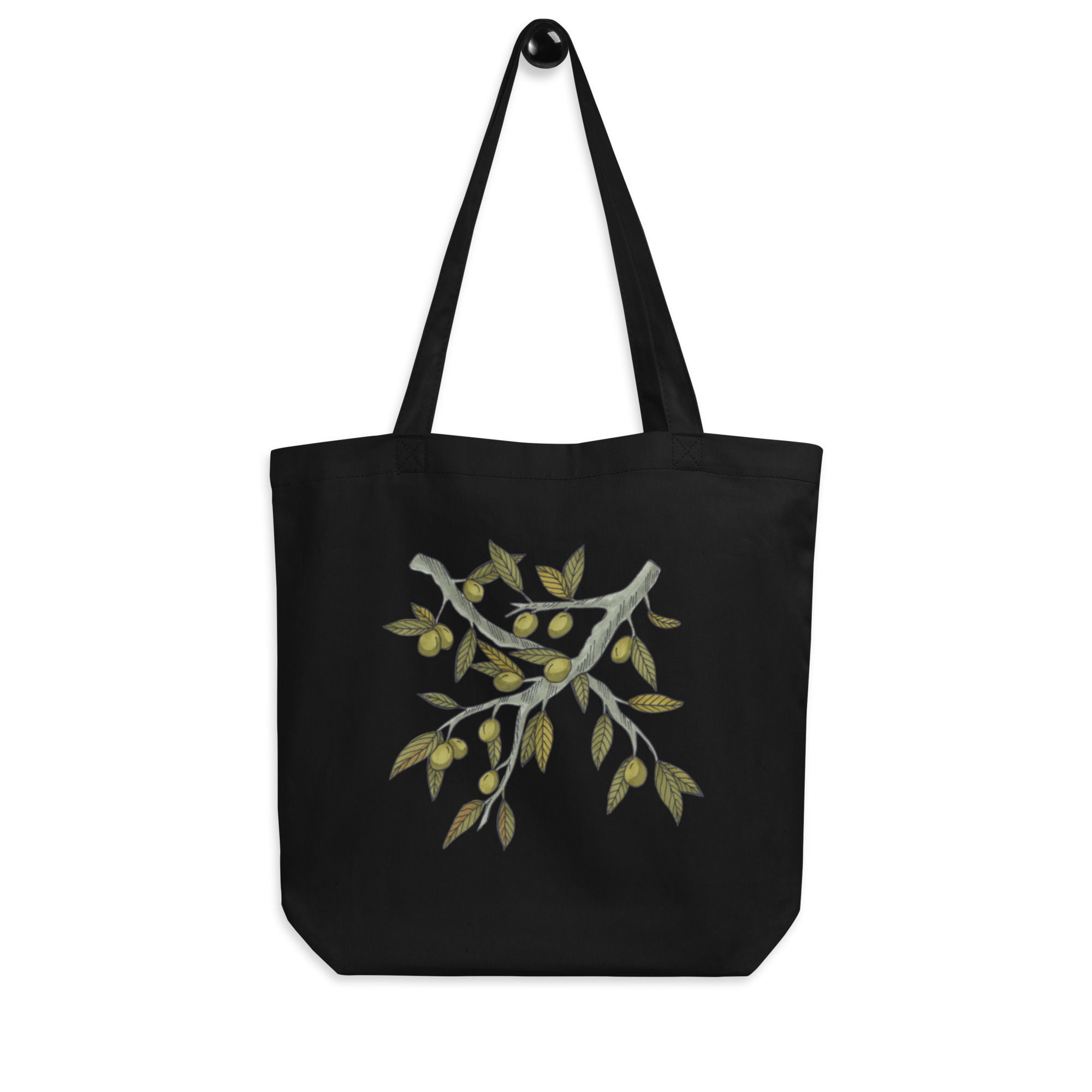 Olive Branch Eco Tote Bag - Hand Drawn Design