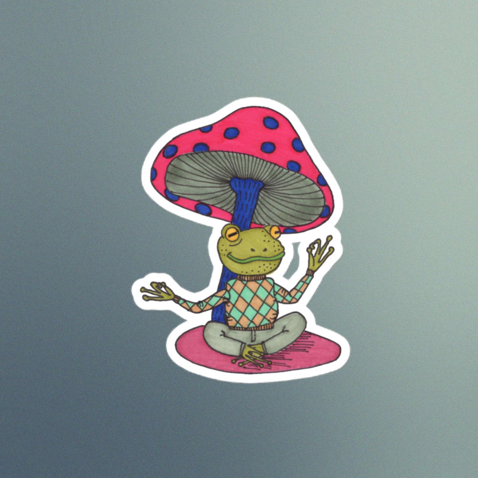 Zen Frog Bubble-free stickers