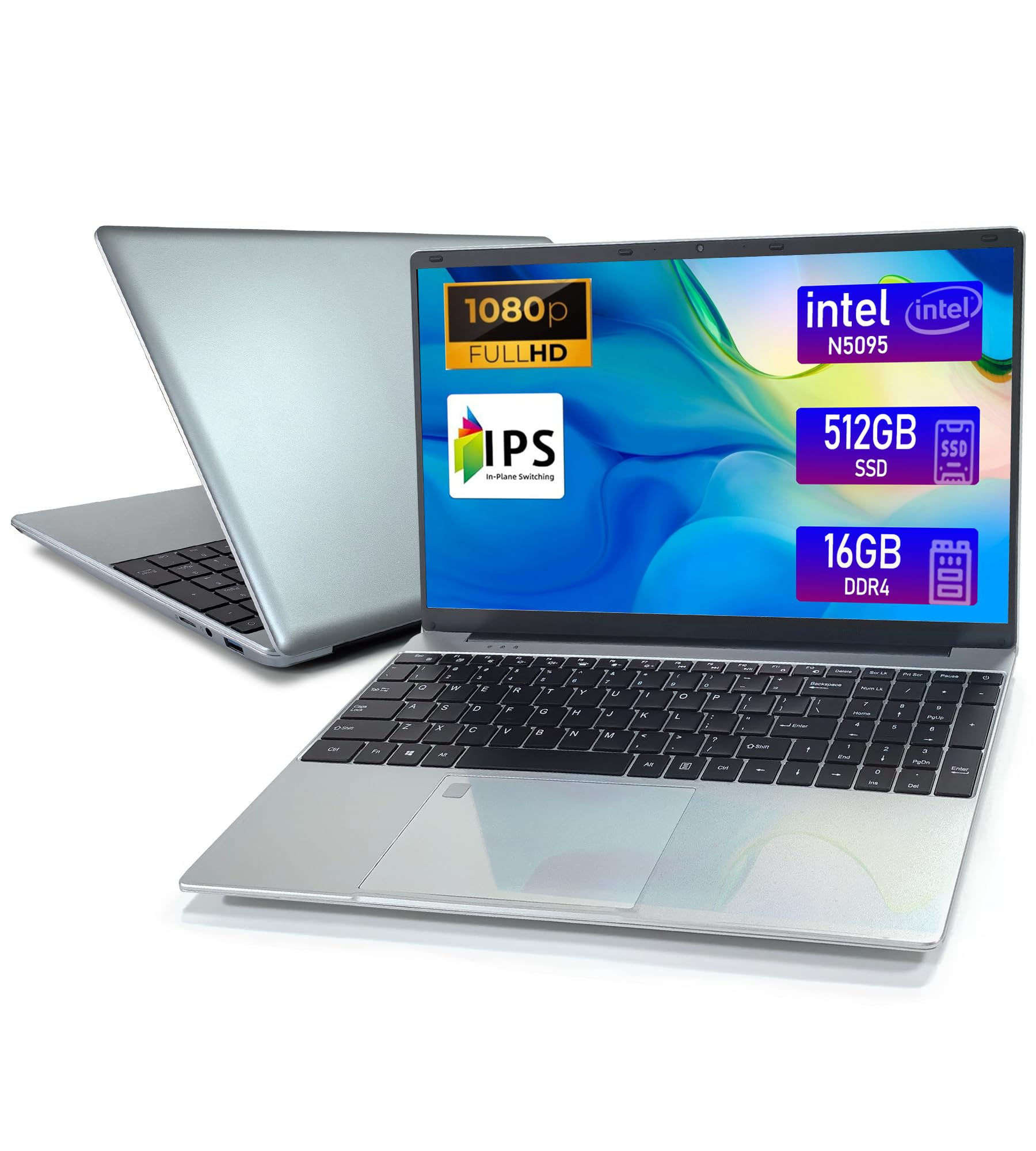 IJKKJI Laptop - Laptop Computer 15.6 Inch Laptops 16GB DDR4 RAM 512GB SSD Intel
