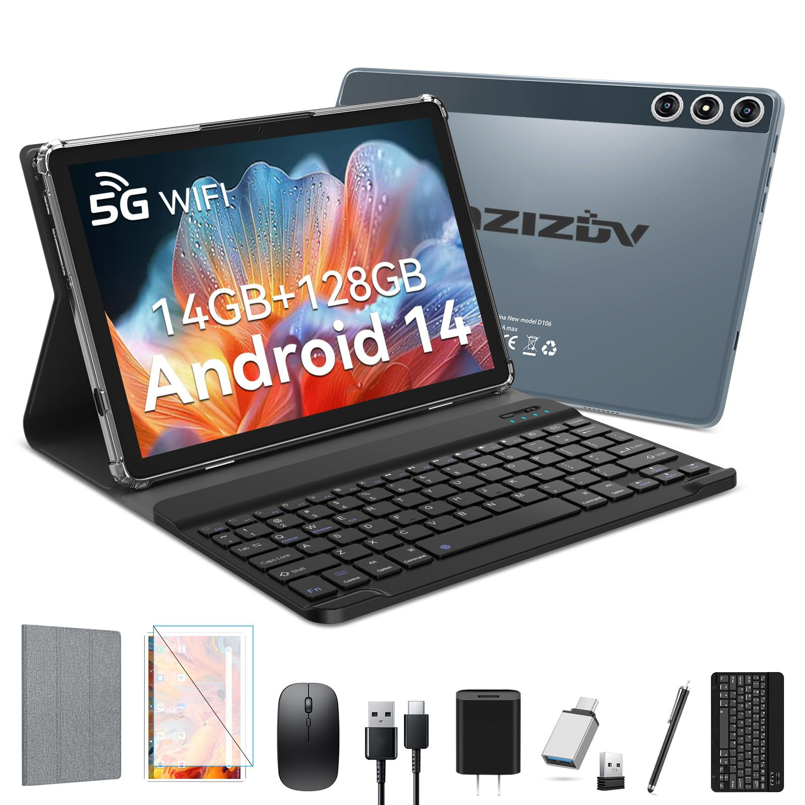 2025 Latest Android 14 Tablet 4G Cellular Tablets with Dual Sim Slot 14GB RAM 12