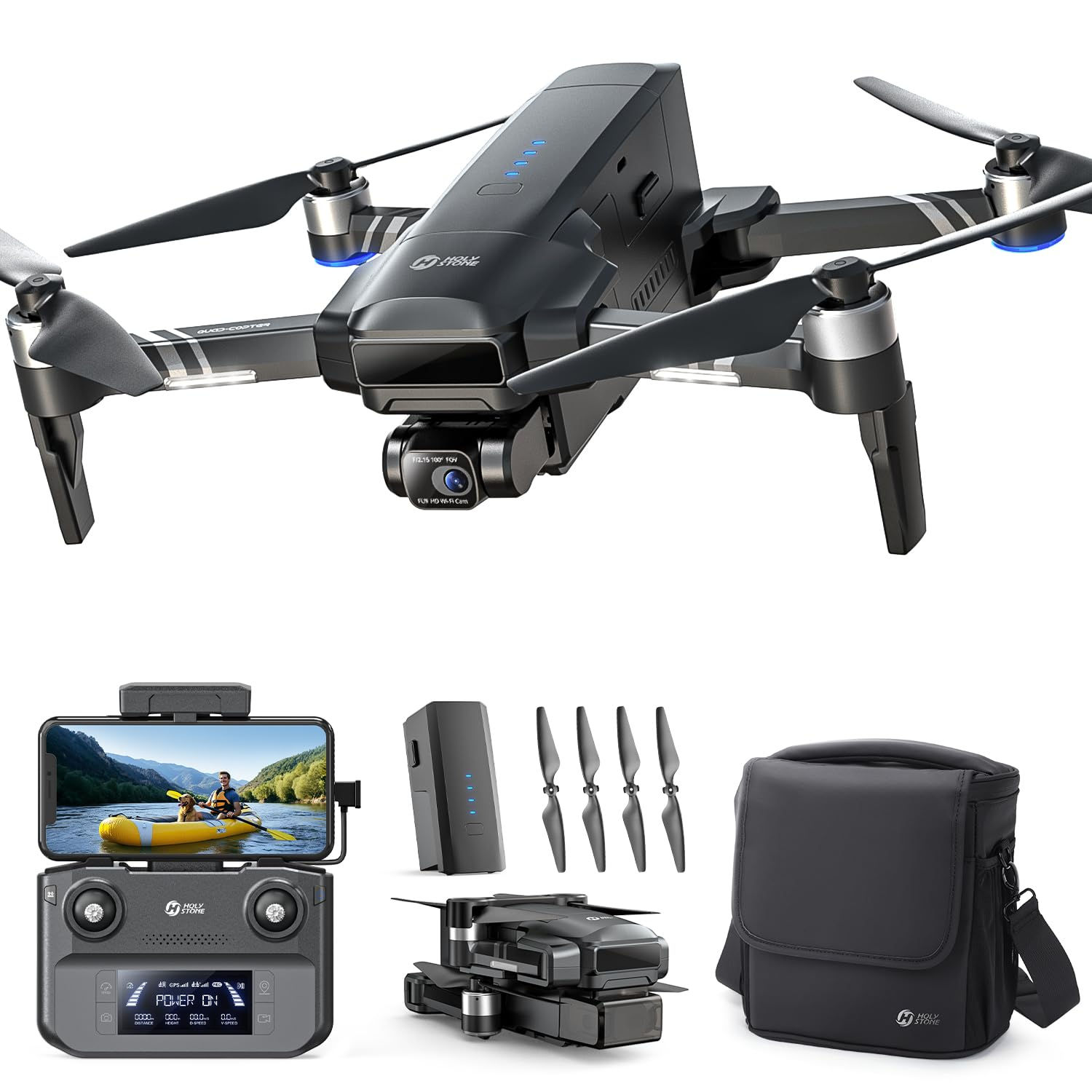 Holy Stone HS600 2-Axis Gimbal Drones with Camera for Adults 4K EIS Integrated R