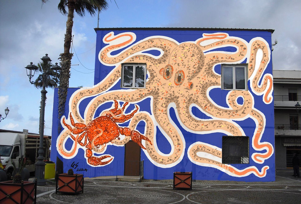 Sketch of another possible mural in Bagnara Calabra.