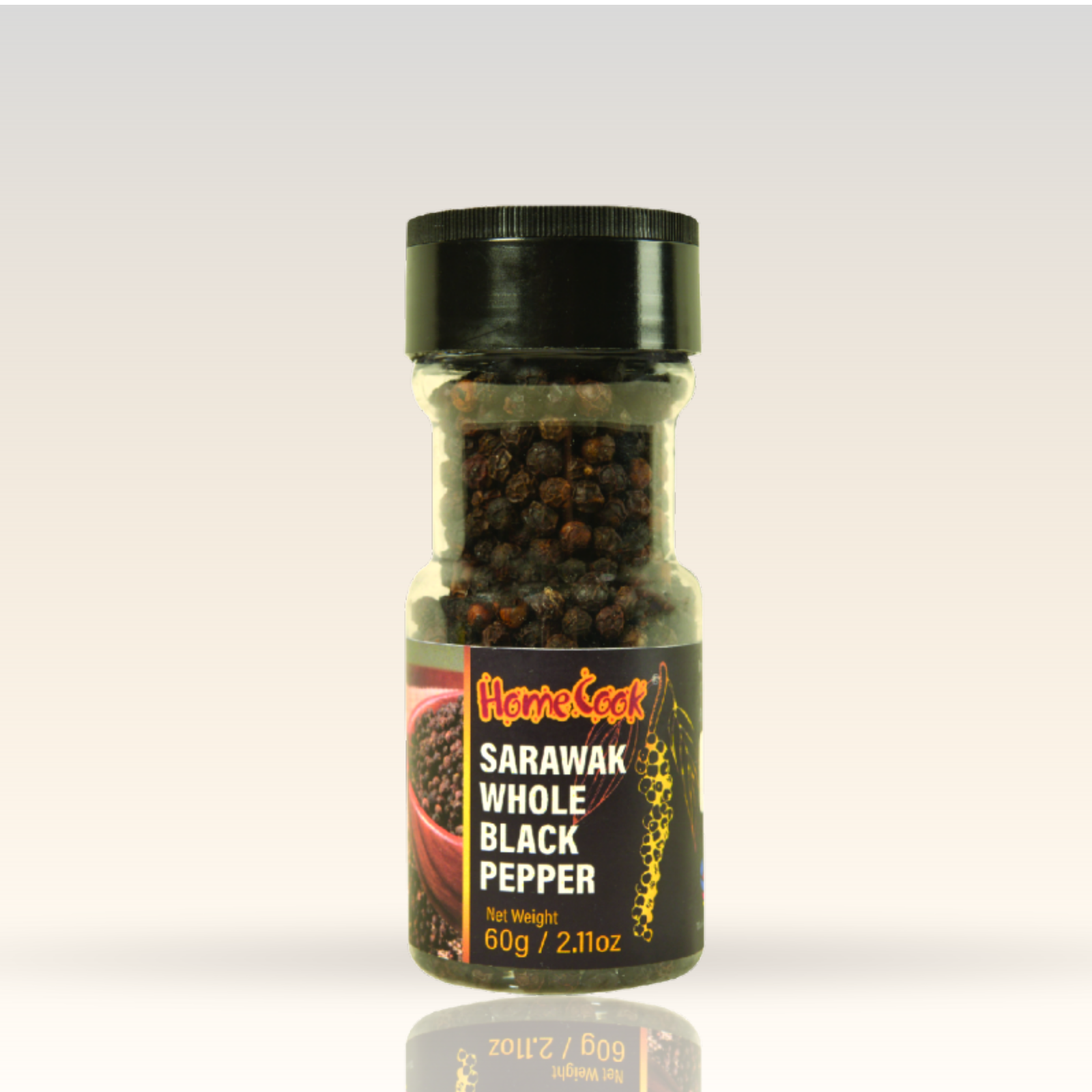 60g HomeCook Sarawak Whole Black Pepper
