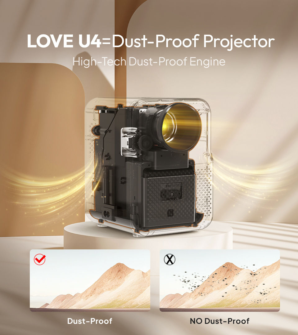 Miniatura: Mini Projetor BYINTEK LOVE U4 4K/1080p