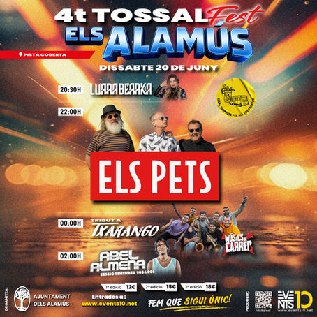 El 4t Tossal Fest apunta a una nit històrica amb Els Pets i el gran tribut a Txarango