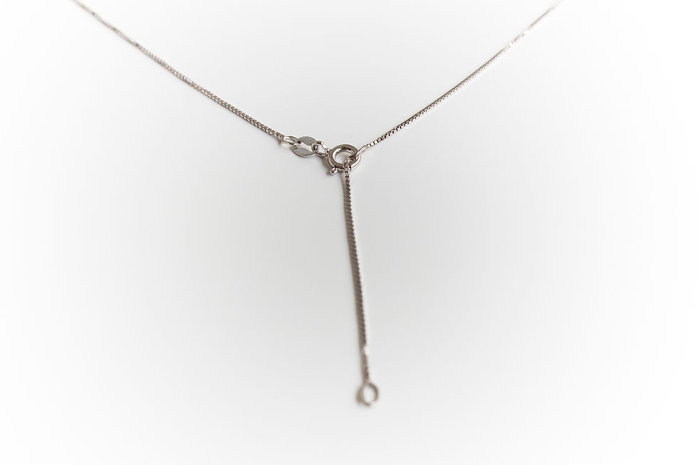 Thumbnail: Mini Buddha pendant in 18kt white gold with chain