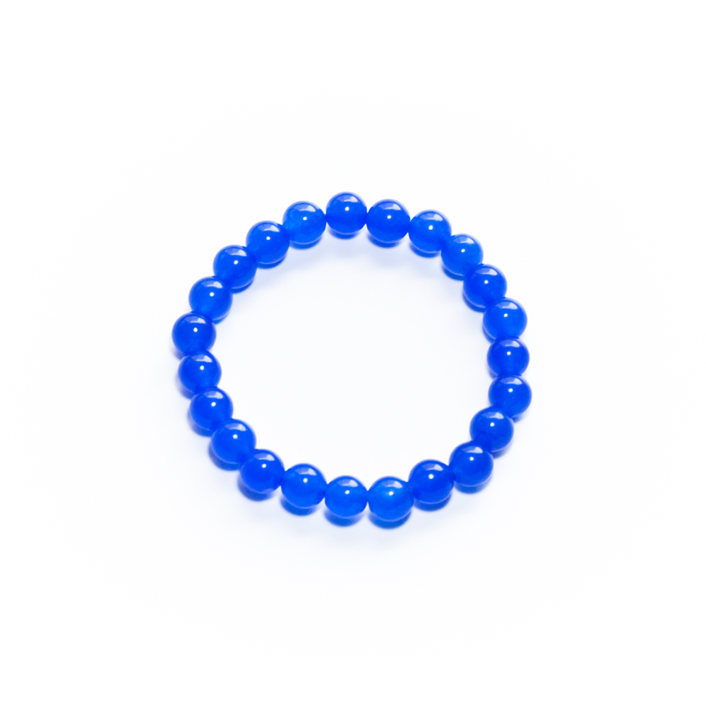 Pulseira de contas de jade azul bic