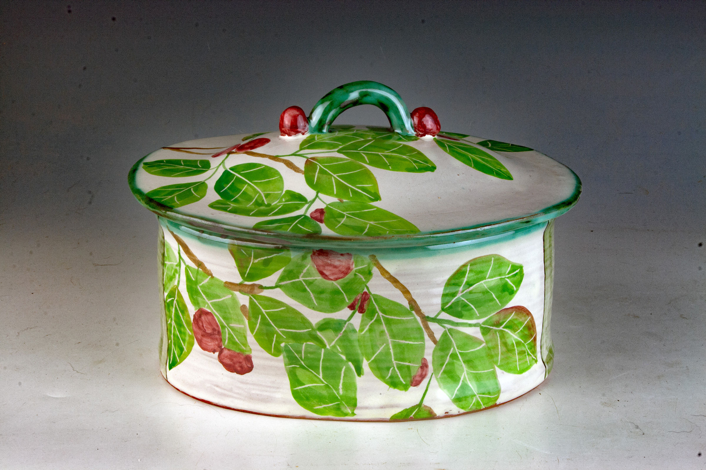 Oval Box with Lid, Cherry