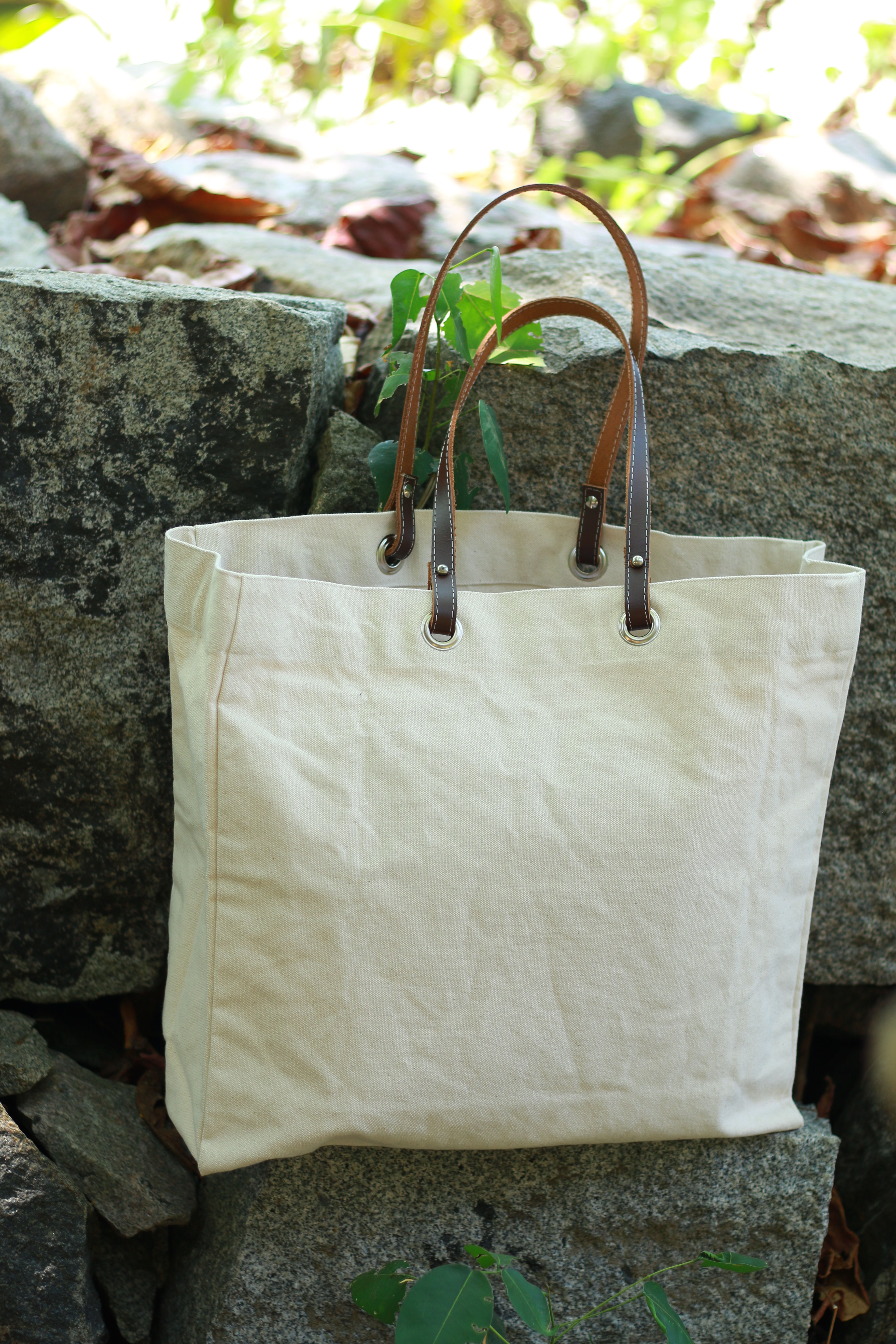 100% cotton natural canvas bag