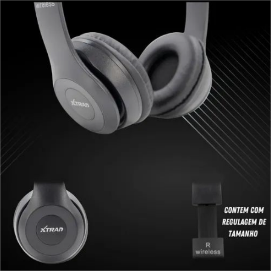Miniatura: Headphone Bluetooth Sem Fio com Microfone e Som Estéreo