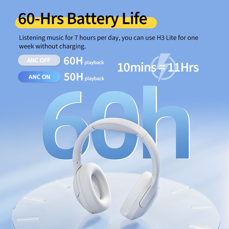 Miniatura: QCY H3 Lite Bluetooth 5.3 com ANC e Design Dobrável
