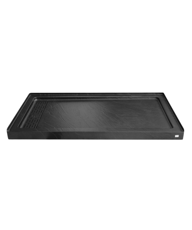 Thumbnail: 60x32 Black Stone Finish Shower Base