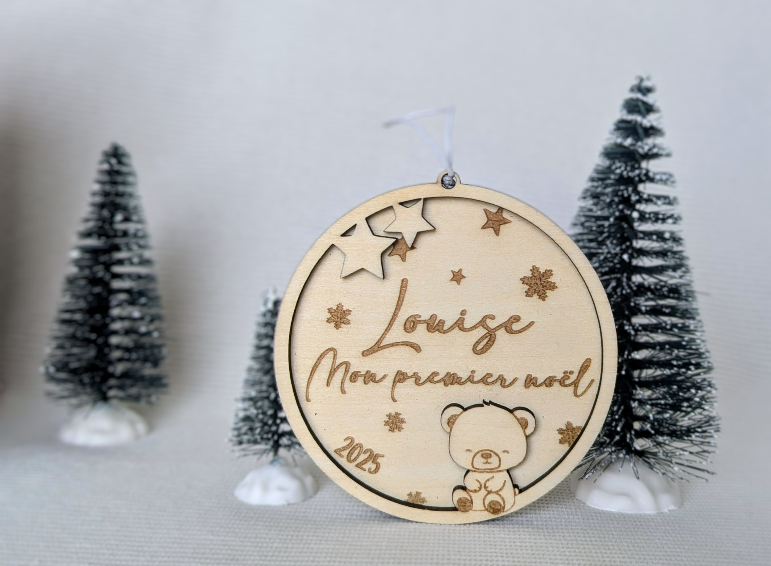 Boule de Noël personnalisée - Ourson premier Noël