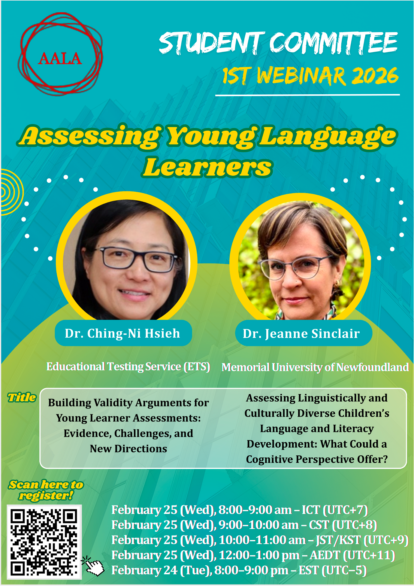 Assessing Language Learning Current Events 2026 AALA 1st Student Committee Webinar on Assessing Young Language ...