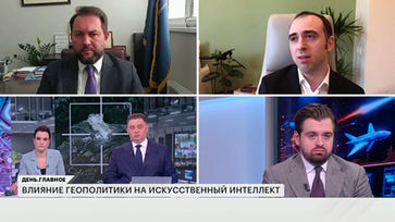 Photo documentation illustrating Loran Jacobs working as Executive Leadership at Deep-Tech Ventures during the "RBC TV Episode: AI & Geopolitics" project in Bettembourg. (Track: Entrepreneurship)