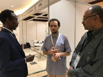 Photo documentation illustrating Loran Jacobs working as Executive Leadership at Deep-Tech Ventures during the "4th ICPM Pharmacy & Medicine 2019" project in Ajman. (Track: Top Management)