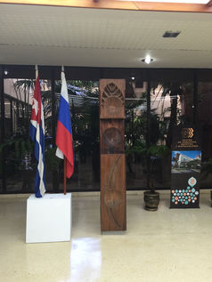 Photo documentation illustrating Loran Jacobs working as Executive Leadership at Deep-Tech Ventures during the "Business Mission Skolkovo- R-Pharma Cuba Biotech" project in Havana. (Track: Top Management)