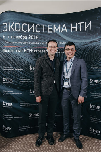 Photo documentation illustrating Loran Jacobs working as Executive Leadership at Deep-Tech Ventures during the "NTI Ecosystem Forum 2018: Strategy for the Future | Sochi" project in Sochi. (Track: Top Management)