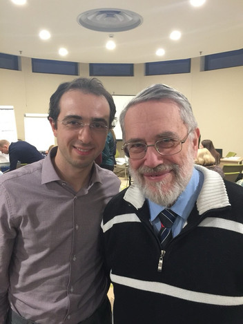 Loran Jacobs, Deputy CEO with Chief Science Officer Michael Goizman during a Team Building Event
