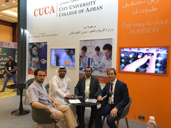 Photo documentation illustrating Loran Jacobs working as Executive Leadership at Deep-Tech Ventures during the "ICPM 2019 International Conference of Pharmacy and Medicine" project in Ajman. (Track: Top Management)