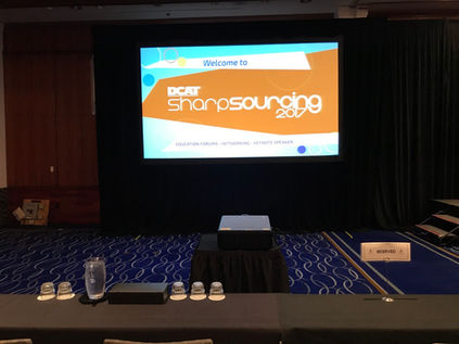 Photo documentation illustrating Loran Jacobs working as Executive Leadership at Deep-Tech Ventures during the "DCAT Sharp Sourcing 2017 - Buyers and Suppliers Forum" project in New Brunswick. (Track: Top Management)