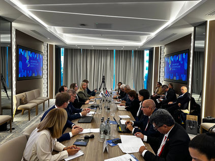 Photo documentation illustrating Loran Jacobs working as Executive Leadership at Deep-Tech Ventures during the "The 3rd Eurasian Economic Forum (EAEF)" project in Yerevan. (Track: Entrepreneurship, Top Management)