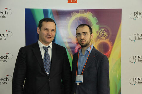 Pharma Project Majority Shareholder Andranik Kirakosyan with Loran Jacobs at the sidelines of Pharmtech & Ingredients 2016 International Exhibition Show.