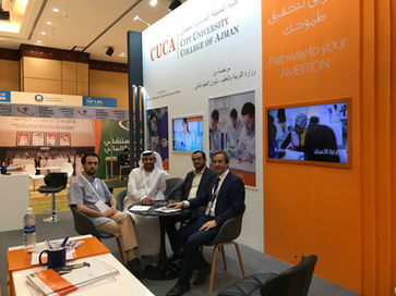 Photo documentation illustrating Loran Jacobs working as Executive Leadership at Deep-Tech Ventures during the "4th ICPM Pharmacy & Medicine 2019" project in Ajman. (Track: Top Management)