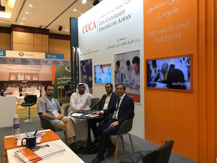 Photo documentation illustrating Loran Jacobs working as Executive Leadership at Deep-Tech Ventures during the "ICPM 2019 International Conference of Pharmacy and Medicine" project in Ajman. (Track: Top Management)