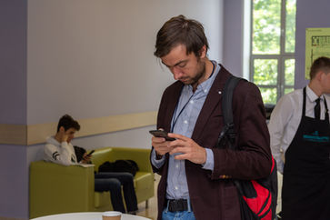Photo documentation illustrating Loran Jacobs working as Executive Leadership at Deep-Tech Ventures during the "MIPT Cryptographic Lab Launch" project in Dolgoprudny. (Track: Entrepreneurship)