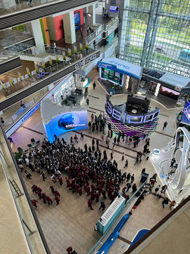 Spacious interior of the main exhibition hall at the 9th Eastern Economic Forum.