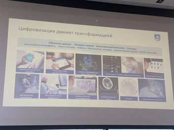 Photo documentation illustrating Loran Jacobs working as Executive Leadership at Deep-Tech Ventures during the "Future Technologies for Smart Clinics | Innovation Workshop" project in Sankt-Peterburg. (Track: Top Management)