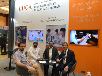 Photo documentation illustrating Loran Jacobs working as Executive Leadership at Deep-Tech Ventures during the "ICPM 2019 International Conference of Pharmacy and Medicine" project in Ajman. (Track: Top Management)