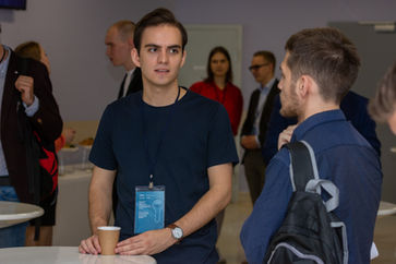 Photo documentation illustrating Loran Jacobs working as Executive Leadership at Deep-Tech Ventures during the "MIPT Cryptographic Lab Launch" project in Dolgoprudny. (Track: Entrepreneurship)