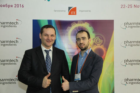 Loran Jacobs with Pharm Project Shareholder at Pharmtech & Ingredients 2016 International Exhibition