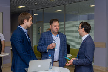 Photo documentation illustrating Loran Jacobs working as Executive Leadership at Deep-Tech Ventures during the "MIPT Cryptographic Lab Launch" project in Dolgoprudny. (Track: Entrepreneurship)