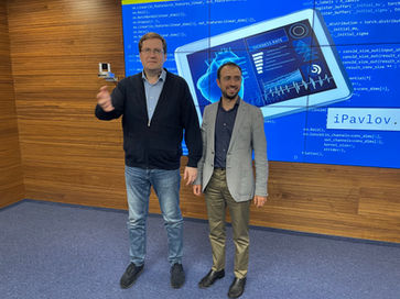 Photo documentation illustrating Loran Jacobs working as Executive Leadership at Deep-Tech Ventures during the "1st iPavlov RUSNANO Session" project in Dolgoprudny. (Track: Top Management)