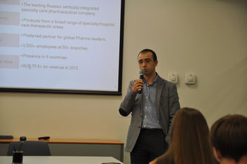 Photo documentation illustrating Loran Jacobs working as Executive Leadership at Deep-Tech Ventures during the "Loran Jacobs' Visionary Lecture for RVC Master Program Students" project in Moskva. (Track: Top Management)