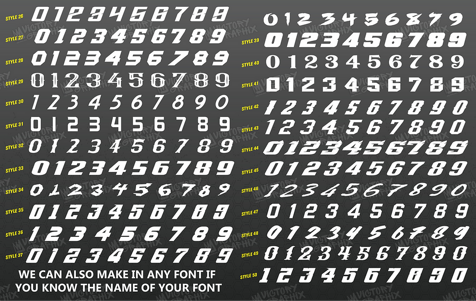 Thumbnail: SUPER DISCOUNT- SPECIALTY INLAY NUMBER KIT SELECT COLORS