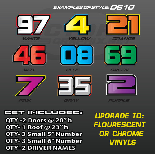 RACING NUMBER SET STYLE DS10 | victorygraphix