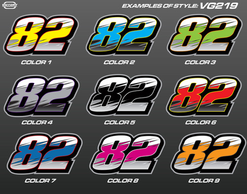 RACING NUMBER SET STYLE VG219 | victorygraphix