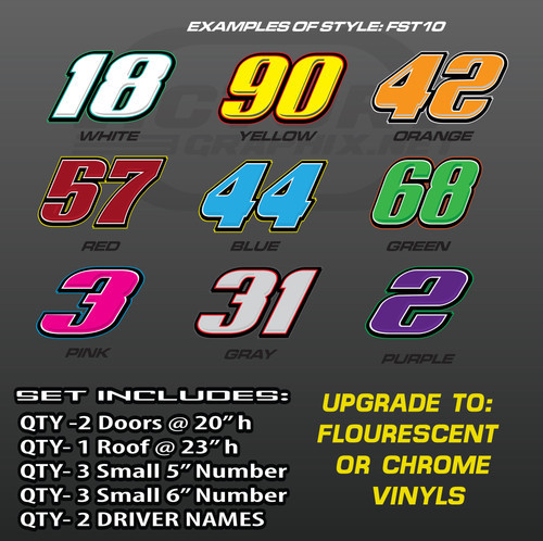 RACING NUMBER SET STYLE FST10 | victorygraphix