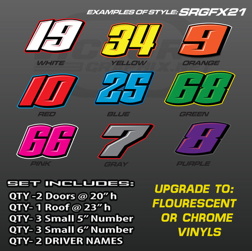 Rcr Racing Number Set RACING NUMBER SET STYLE SRGFX21 | victorygraphix